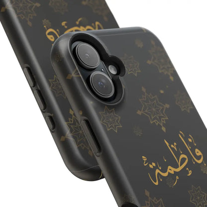 Personalized Arabic Calligraphy - Iphone Magnetic Impact-Resistant Phone Case - Golden Snowflake Design Phone Case