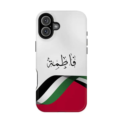 Personalized Arabic Calligraphy - Iphone Magnetic Impact-Resistant Phone Case - Palestine Flag Design iPhone 16 Plus