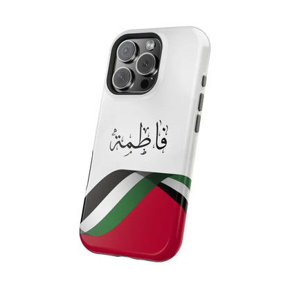 Personalized Arabic Calligraphy - Iphone Magnetic Impact-Resistant Phone Case - Palestine Flag Design Phone Case