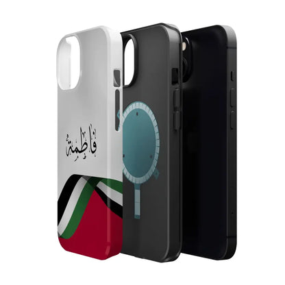 Personalized Arabic Calligraphy - Iphone Magnetic Impact-Resistant Phone Case - Palestine Flag Design Phone Case