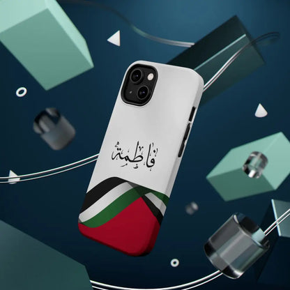 Personalized Arabic Calligraphy - Iphone Magnetic Impact-Resistant Phone Case - Palestine Flag Design Phone Case