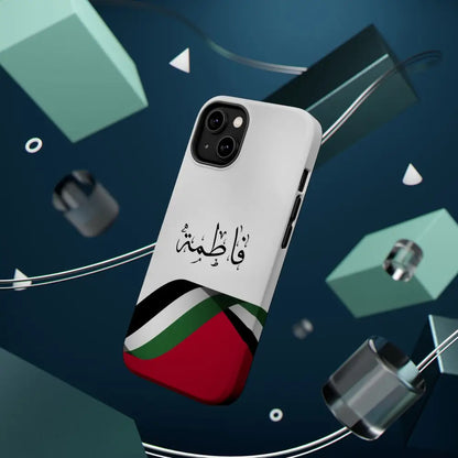 Personalized Arabic Calligraphy - Iphone Magnetic Impact-Resistant Phone Case - Palestine Flag Design Phone Case