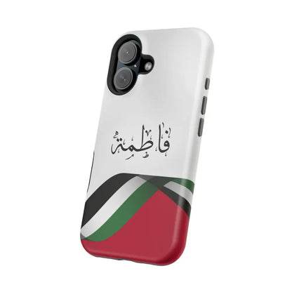 Personalized Arabic Calligraphy - Iphone Magnetic Impact-Resistant Phone Case - Palestine Flag Design Phone Case