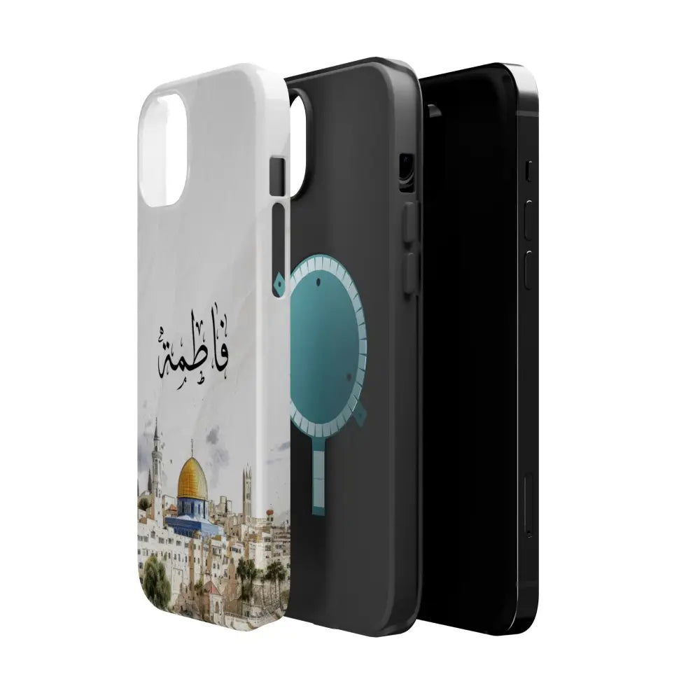 Personalized Arabic Calligraphy - Magnetic Impact-Resistant Phone Case - Jerusalem Design Phone Case