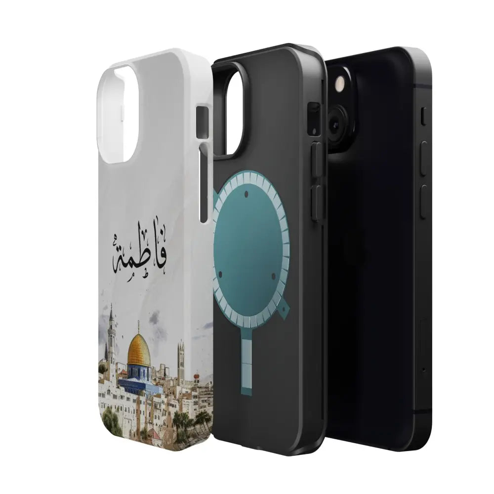 Personalized Arabic Calligraphy - Magnetic Impact-Resistant Phone Case - Jerusalem Design Phone Case