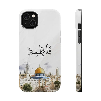 Personalized Arabic Calligraphy - Magnetic Impact-Resistant Phone Case - Jerusalem Design iPhone 14 Plus / Matte Phone