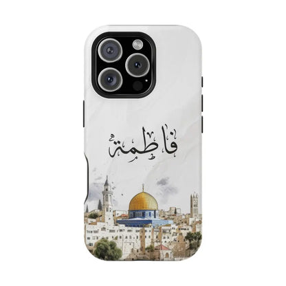 Personalized Arabic Calligraphy - Magnetic Impact-Resistant Phone Case - Jerusalem Design iPhone 16 Pro / Matte Phone