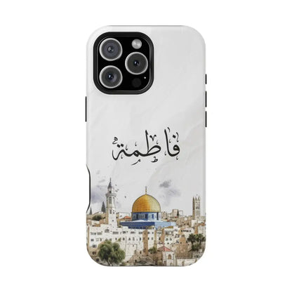 Personalized Arabic Calligraphy - Magnetic Impact-Resistant Phone Case - Jerusalem Design iPhone 16 Pro Max / Matte