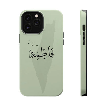 Personalized Arabic Name - IPhone Magnetic Impact-Resistant Cases - Palestine Design iPhone 13 Pro Max / Glossy Phone