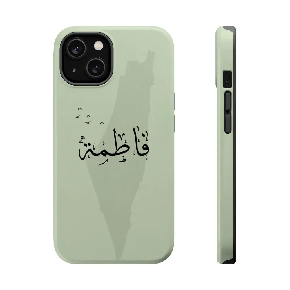 Personalized Arabic Name - IPhone Magnetic Impact-Resistant Cases - Palestine Design iPhone 14 / Glossy Phone Case