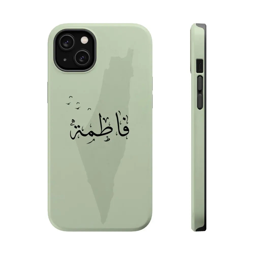 Personalized Arabic Name - IPhone Magnetic Impact-Resistant Cases - Palestine Design iPhone 14 Plus / Glossy Phone Case