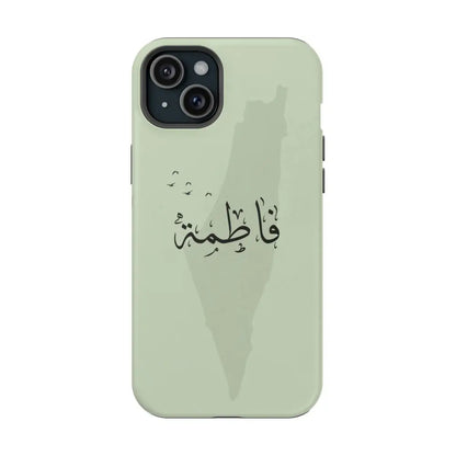 Personalized Arabic Name - IPhone Magnetic Impact-Resistant Cases - Palestine Design iPhone 15 Plus / Matte Phone Case