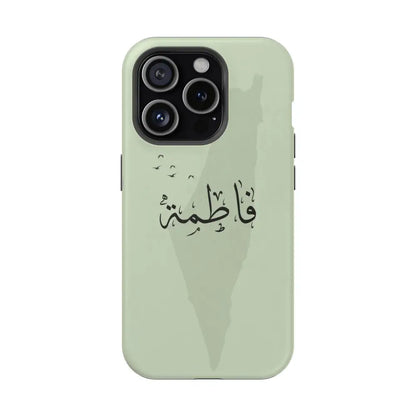 Personalized Arabic Name - IPhone Magnetic Impact-Resistant Cases - Palestine Design iPhone 15 Pro / Matte Phone Case