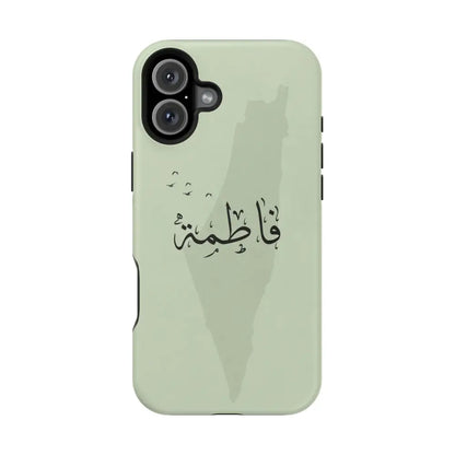 Personalized Arabic Name - IPhone Magnetic Impact-Resistant Cases - Palestine Design iPhone 16 Plus / Matte Phone Case