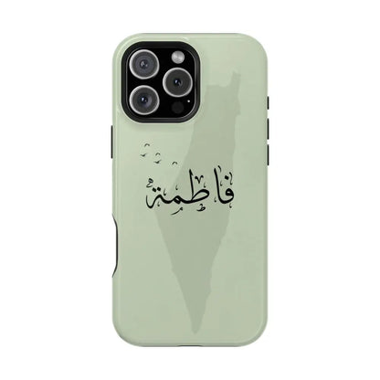 Personalized Arabic Name - IPhone Magnetic Impact-Resistant Cases - Palestine Design iPhone 16 Pro Max / Glossy Phone