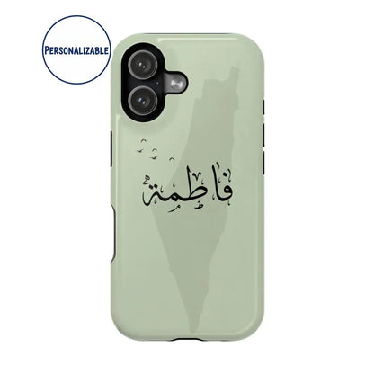 Personalized Arabic Name - IPhone Magnetic Impact-Resistant Cases - Palestine Design iPhone 17 / Glossy Phone Case