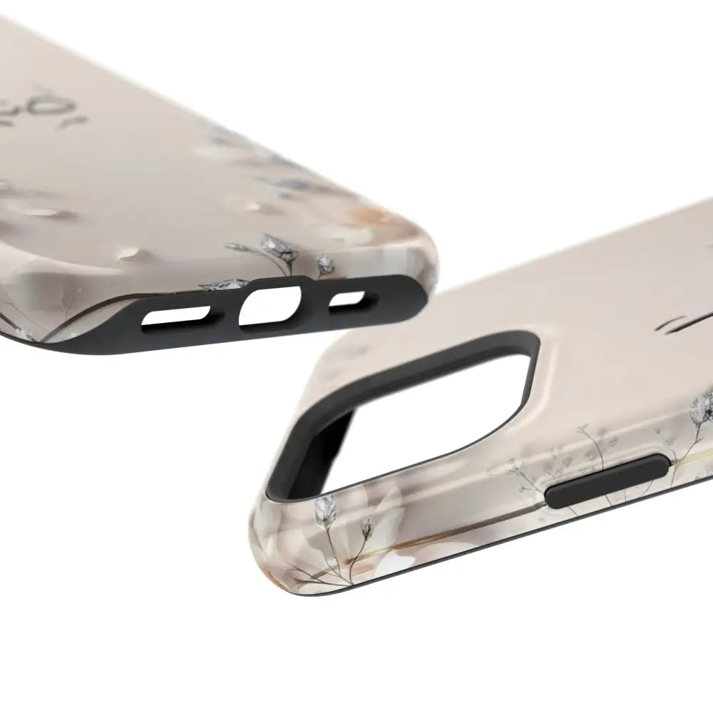 Personalized Magnetic Impact-Resistant Phone Case - Flower Design - Phone Case