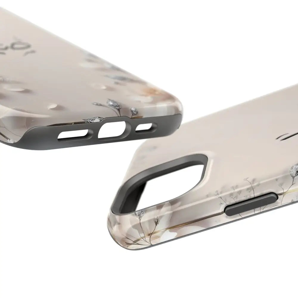 Personalized Magnetic Impact-Resistant Phone Case - Flower Design - Phone Case
