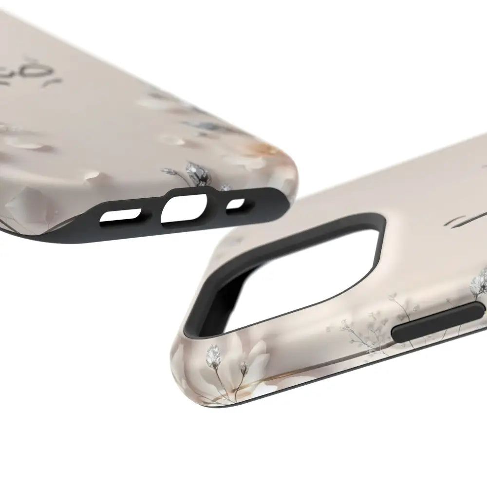 Personalized Magnetic Impact-Resistant Phone Case - Flower Design - Phone Case