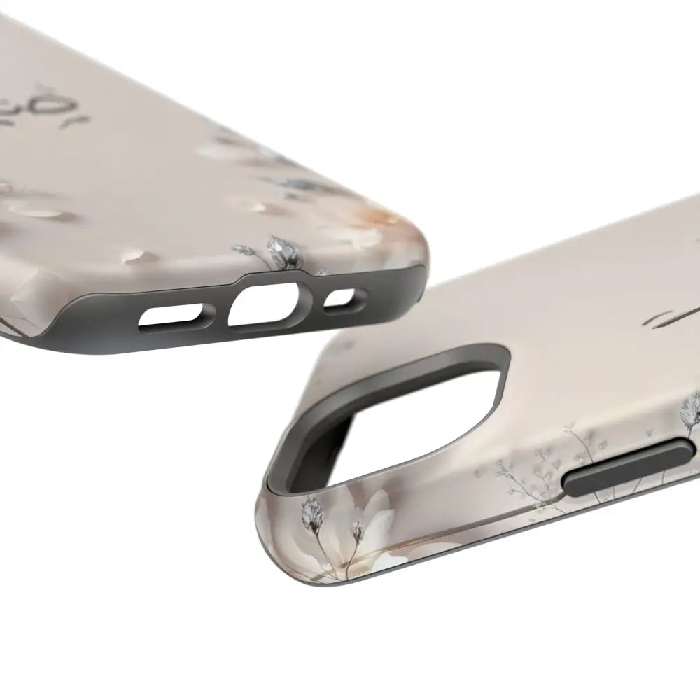 Personalized Magnetic Impact-Resistant Phone Case - Flower Design - Phone Case