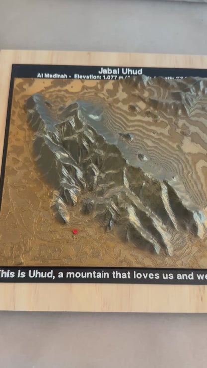 Jabal Uhud 3D Topographic Map