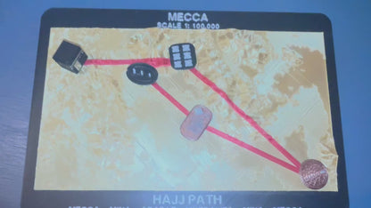 Hajj Journey Path 3D Topographic Map - with Hajj Landmarks