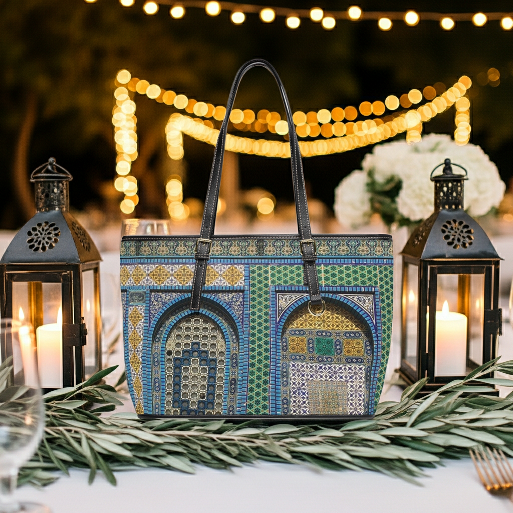 Aqsa Pattern Leather Shoulder Bag