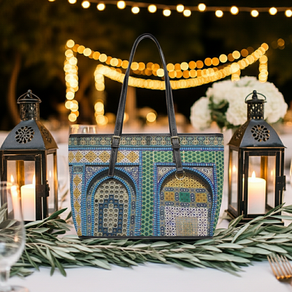 Aqsa Pattern Leather Shoulder Bag