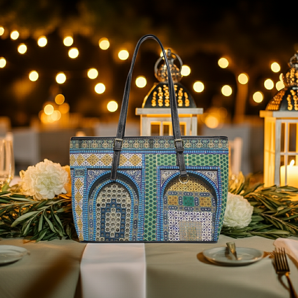 Aqsa Pattern Leather Shoulder Bag