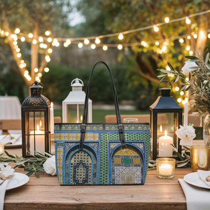 Aqsa Pattern Leather Shoulder Bag